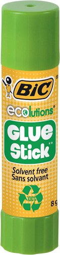 Bic Ecolutions Glue Stick Washable and Solvent Free 8g (Pack 5)