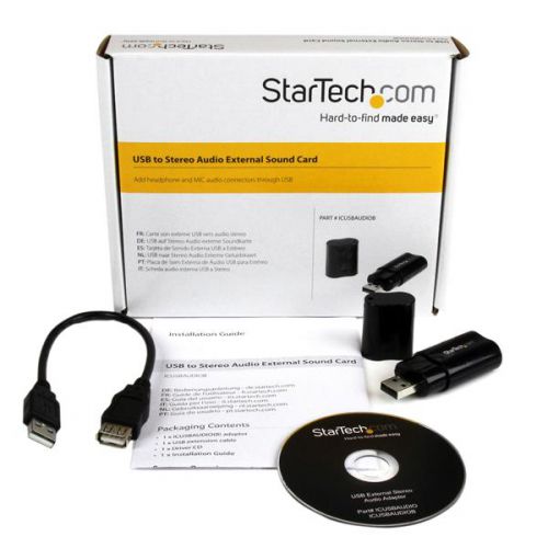 StarTech.com USB Audio Adapter External Sound Card